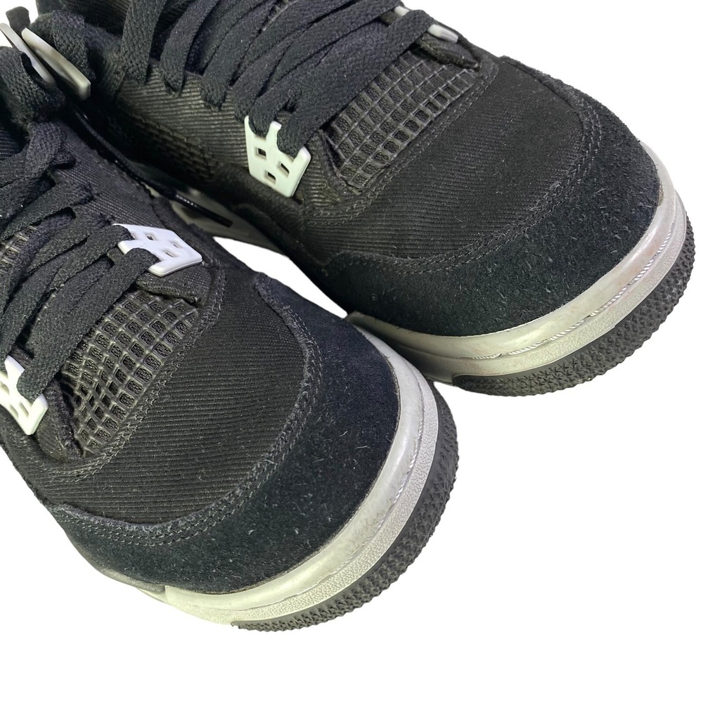 Nike Air Jordan 4 Retro SE Black Canvas GS Sneaker DV0553 006 Kid Youth 7Y w/Box - Picture 7 of 10